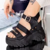 Sandale Dama cu Platforma WL209 Negru Mei