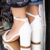 Sandale Dama cu Toc gros XKK560 Alb Mei