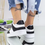 Pantofi Sport Dama A28 Alb-Negru Fashion