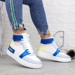 Pantofi Sport Dama J1865 Alb-Albastru inchis Fashion