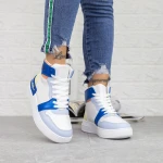 Pantofi Sport Dama J1865 Alb-Albastru inchis Fashion