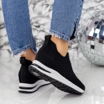 Pantofi Sport Dama cu Platforma 2KDN8 Negru » MeiMei.Ro