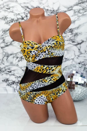 Costum de Baie Dama intreg Y13 Leopard » MeiMei.Ro