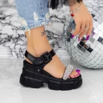 Sandale Dama cu Platforma 2WL100 Negru » MeiMei.Ro
