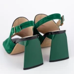 Sandale Dama cu Toc gros K4340-3722A Verde » MeiMei.Ro