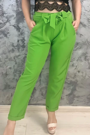 Pantaloni Dama 9968 Verde » MeiMei.Ro