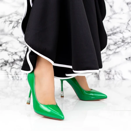 Pantofi Stiletto 2DC8 Verde » MeiMei.Ro