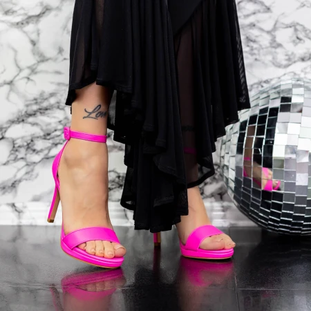 Sandale Dama cu Toc subtire 2XKK15 Roz » MeiMei.Ro