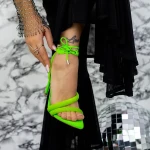 Sandale Dama cu Toc subtire 2ZB5 Verde » MeiMei.Ro