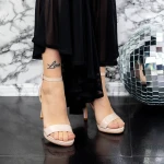 Sandale Dama cu Toc subtire 2XKK15 Bej » MeiMei.Ro