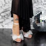 Sandale Dama cu Toc gros 2XKK11 Alb » MeiMei.Ro