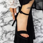 Sandale Dama cu Toc subtire 2XKK15 Negru » MeiMei.Ro