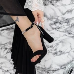 Sandale Dama cu Toc gros 2XKK57 Negru » MeiMei.Ro