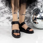 Sandale Dama cu Platforma 2KM7 Negru » MeiMei.Ro