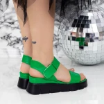 Sandale Dama cu Platforma 2KM7 Verde » MeiMei.Ro