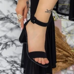 Sandale Dama cu Toc gros 2XKK230 Negru » MeiMei.Ro