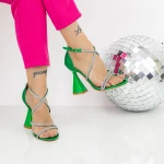 Sandale Dama cu Toc gros 2BD35 Verde » MeiMei.Ro