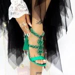 Sandale Dama cu Toc gros 2XKK109 Verde » MeiMei.Ro