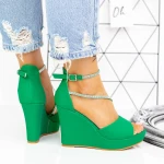 Sandale Dama cu Platforma 2HXS26 Verde » MeiMei.Ro