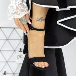 Sandale Dama cu Toc gros 2XKK91 Negru » MeiMei.Ro