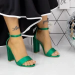 Sandale Dama cu Toc gros 2XKK88 Verde » MeiMei.Ro