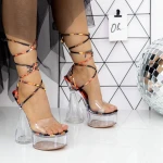 Sandale Dama cu Toc gros si Platforma 2XKK68 Multicolor » MeiMei.Ro