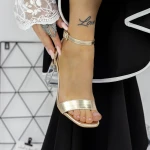 Sandale Dama cu Toc gros 2XKK113 Auriu » MeiMei.Ro