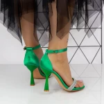 Sandale Dama cu Toc subtire 2XKK105 Verde » MeiMei.Ro