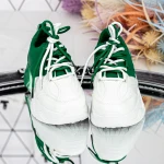 Pantofi Sport Dama  AX13 Alb-Verde » MeiMei.Ro