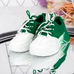 Pantofi Sport Dama  AX13 Alb-Verde » MeiMei.Ro