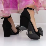 Sandale Dama cu Toc gros 3XKK25 Negru » MeiMei.Ro