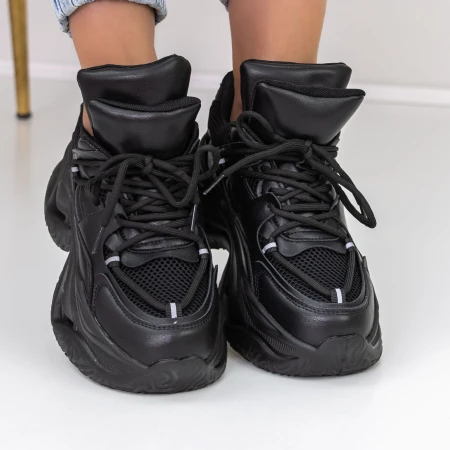 Pantofi Sport Dama cu Platforma 2150 Negru » MeiMei.Ro