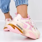 Pantofi Sport Dama cu Platforma B99915-1 Roz » MeiMei.Ro