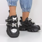 Pantofi Sport Dama cu Platforma D10 Negru » MeiMei.Ro