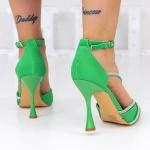 Pantofi Stiletto 3XKK22 Verde » MeiMei.Ro