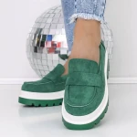 Pantofi Casual Dama 3LE20 Verde » MeiMei.Ro