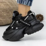 Pantofi Sport Dama cu Platforma 3WL102 Negru » MeiMei.Ro