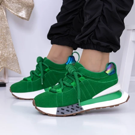 Pantofi Sport Dama 3SZ22 Verde » MeiMei.Ro