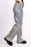 Pantaloni Dama HM6538-1 Albastru-Auriu » MeiMei.Ro