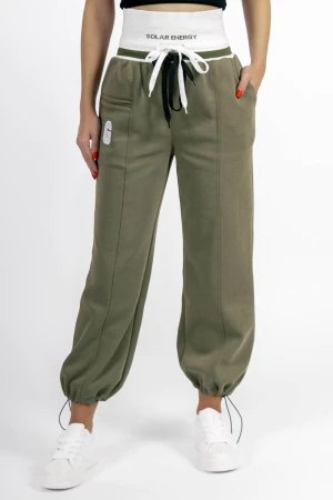 Pantaloni Dama W12792 Kaki » MeiMei.Ro