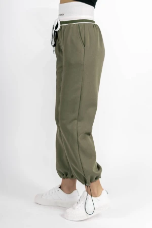 Pantaloni Dama W12792 Kaki » MeiMei.Ro