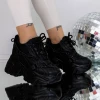 Pantofi Sport Dama cu Platforma 3SJN32 Negru | Mei