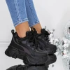 Pantofi Sport Dama cu Platforma 3SJN30 Negru | MEI