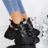 Pantofi Sport Dama cu Platforma 3SJN37 Negru | MEI