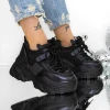 Pantofi Sport dama cu Platforma 3SJN55 Negru | Mei