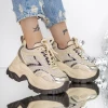 Pantofi Sport dama cu Platforma 3SJN60 Bej | Mei