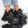 Pantofi Sport dama cu Platforma 3SJN60 Negru | Mei