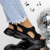 Sandale Dama cu Platforma 3GZ96 Negru | Mei