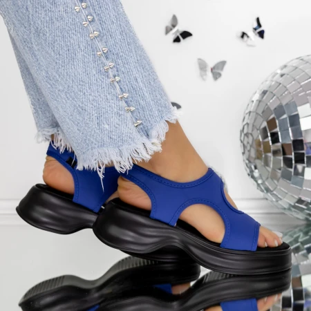 Sandale Dama cu Platforma 3GZ97 Albastru inchis » MeiMei.Ro