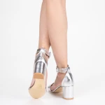 Sandale Dama cu Toc XD210 Silver Mei